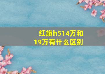 红旗h514万和19万有什么区别