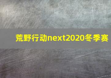 荒野行动next2020冬季赛