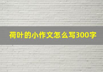 荷叶的小作文怎么写300字