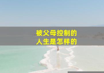 被父母控制的人生是怎样的