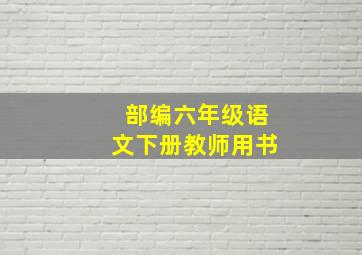 部编六年级语文下册教师用书