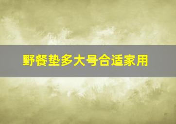 野餐垫多大号合适家用