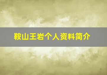 鞍山王岩个人资料简介