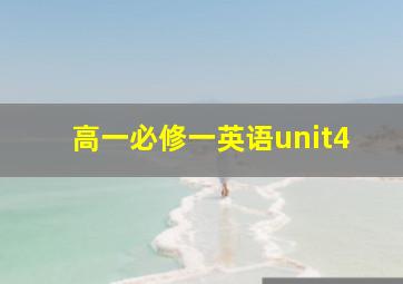 高一必修一英语unit4