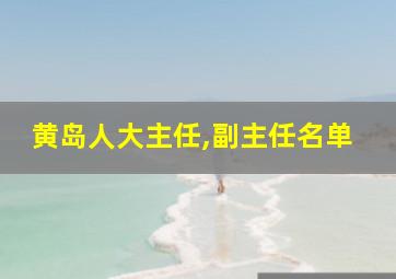 黄岛人大主任,副主任名单